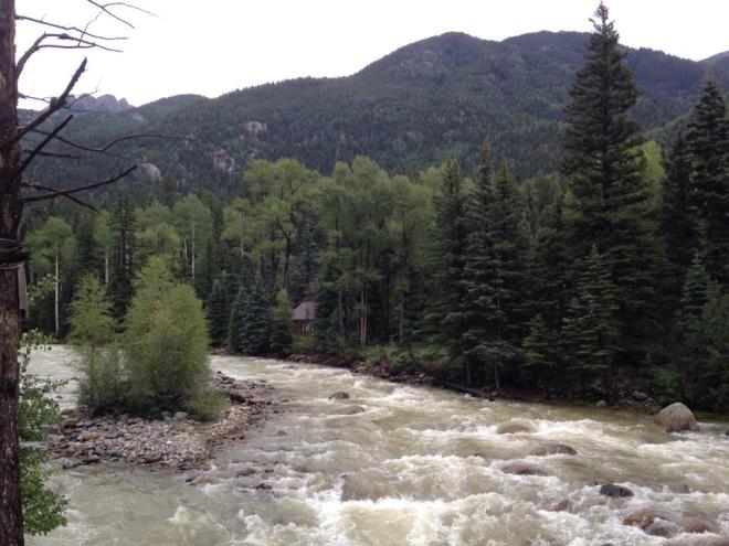 The Animas River in Colorado, seen by me in July of 2014.